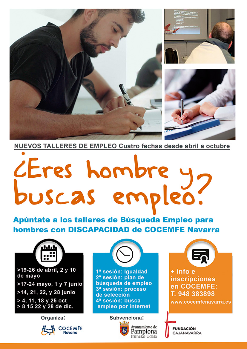 Nuevos talleres para la búsqueda de empleo digiridos a personas con discapacidad Cocemfe Navarra Nuevos talleres para la búsqueda de empleo digiridos a personas con discapacidad Cocemfe Navarra
