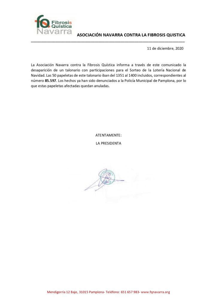 comunicado fq loteria